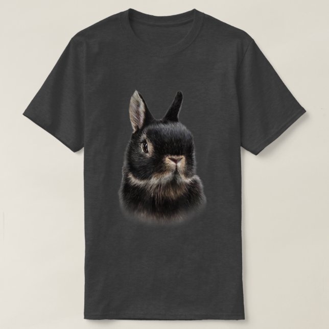 Camiseta Conejo enano holandés busto, conejo lindo  (Diseño del anverso)
