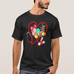 Camiseta Conejo Enfermera Estetoscopio Orejas De Conejo Cor