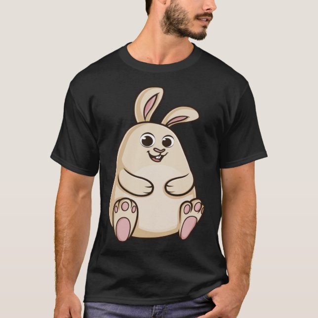 Camiseta Conejo fat cute chubby (Anverso)