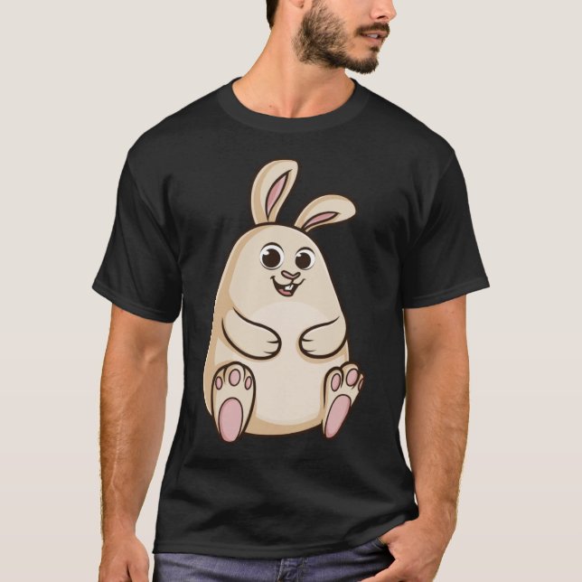 Camiseta Conejo fat cute chubby (Anverso)