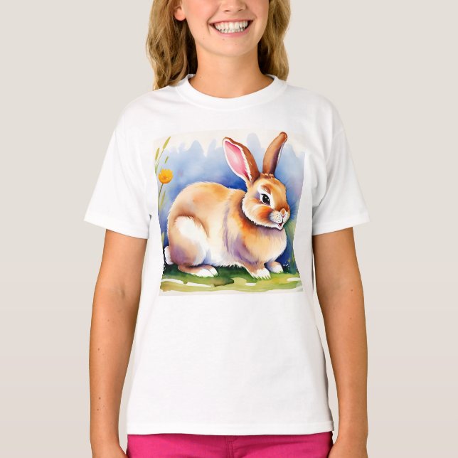 Camiseta Conejo feliz 2, Pascua (Anverso)