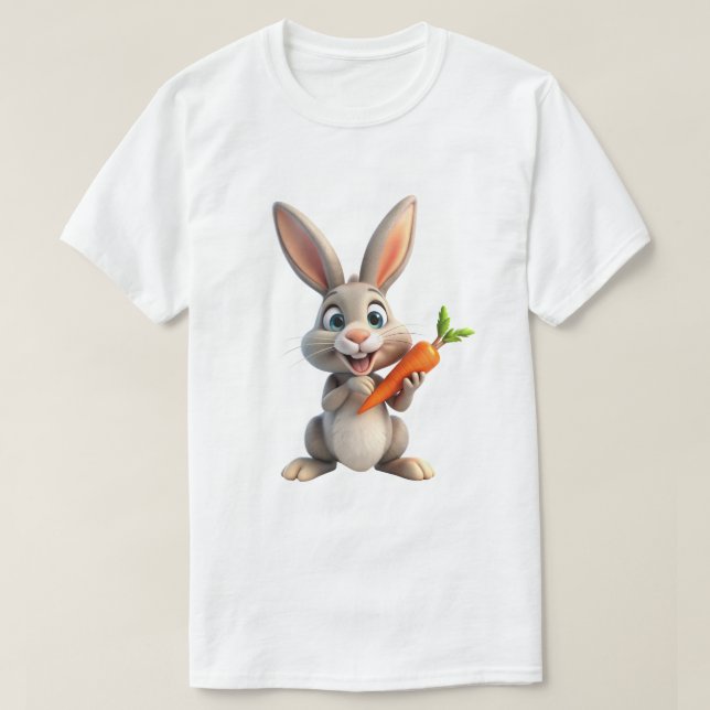 Camiseta Conejo Feliz Conejito Sonriente Animal Adorable (Diseño del anverso)