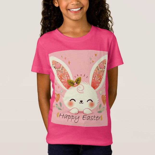 Camiseta Conejo feliz de Pascua (Anverso)