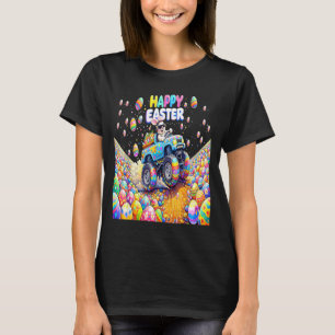 Camiseta Conejo Feliz de Pascua Camión Monstruo Huevos Chic