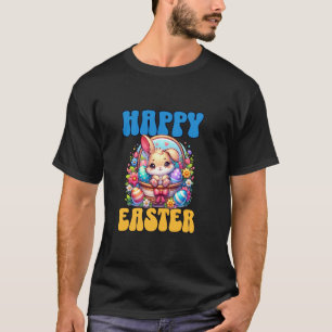 Camiseta Conejo Feliz de Pascua en Cesta, Conejito Lindo pa