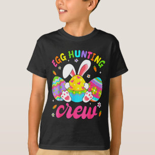 Camiseta Conejo feliz de Pascua equipo de caza de huevos tr