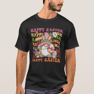 Camiseta Conejo Feliz de Pascua Gnome de Primavera Cazador