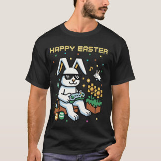 Camiseta Conejo Feliz de Pascua Huevos Niños Niñas Chicos J