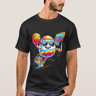 Camiseta Conejo feliz de Pascua lanzando huevos, niños de b