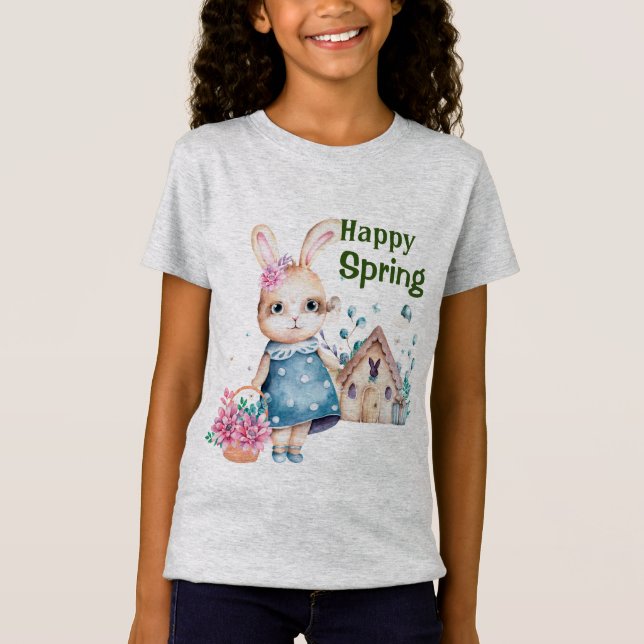 Camiseta Conejo Feliz de Primavera (Anverso)