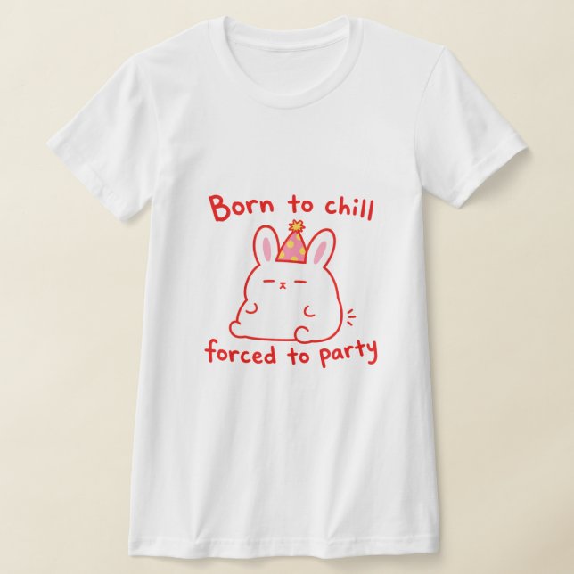 Camiseta Conejo fiestero nacido para relajarse (Distribución)