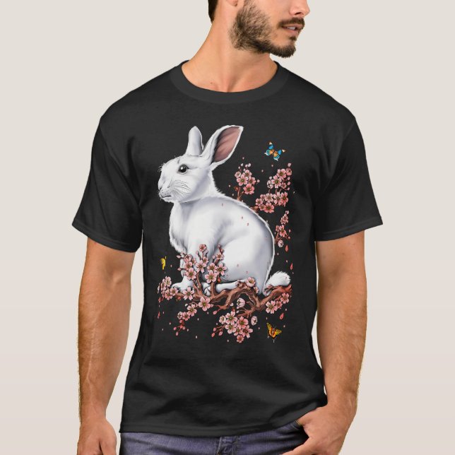Camiseta Conejo Flor de Cerezo (Anverso)