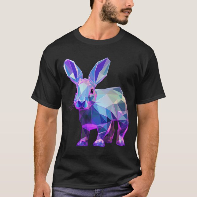 Camiseta Conejo geométrico arcoiris (Anverso)