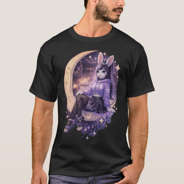 Camiseta Conejo Gótico Soñador (Anverso)