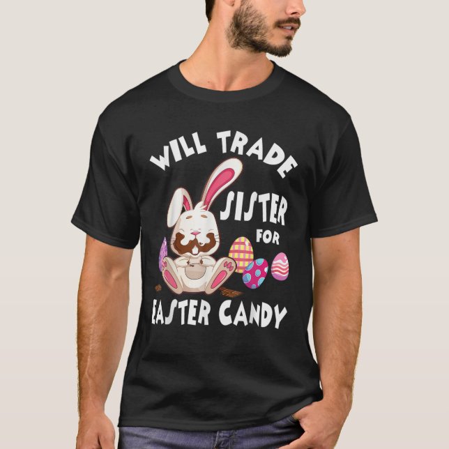 Camiseta Conejo gracioso T Hermana Enfermera Egg Candy Tee (Anverso)
