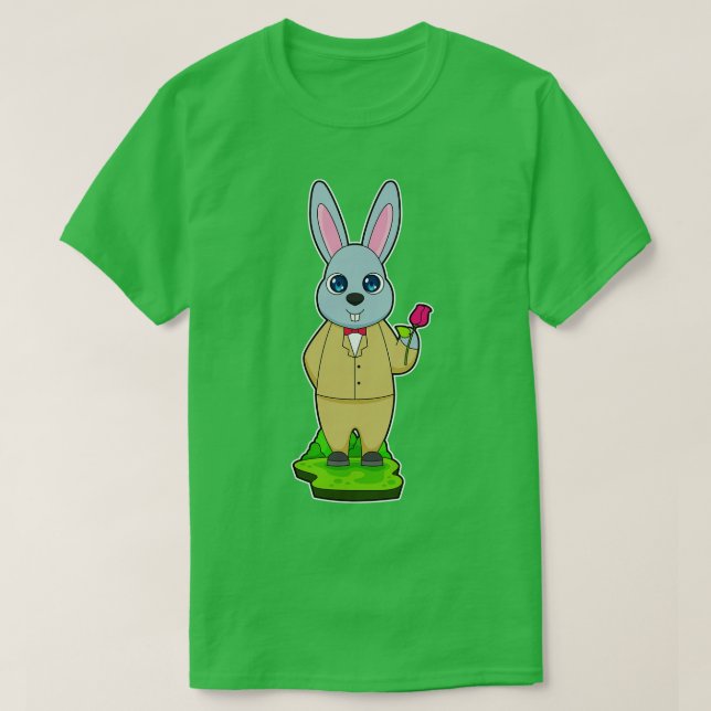 Camiseta Conejo Groom Suit Boda (Diseño del anverso)