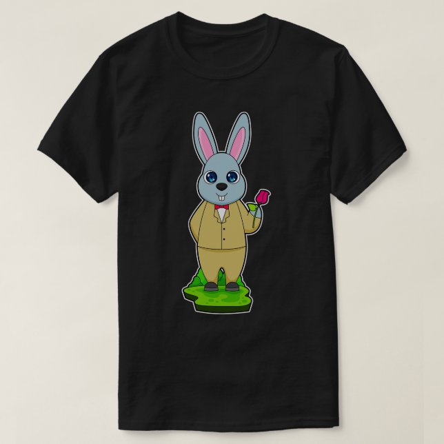 Camiseta Conejo Groom Suit Boda (Diseño del anverso)