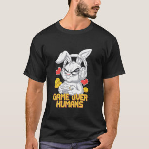 Camiseta Conejo gruñón jugador geek humor de juegos diverti