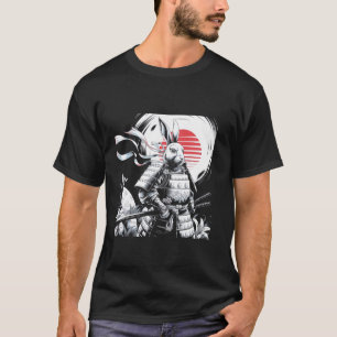 Camiseta Conejo Guerrero Samurái Sol Naciente Japón Arte de