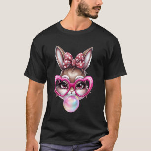 Camiseta Conejo hembra con gafas niña chicle Ki