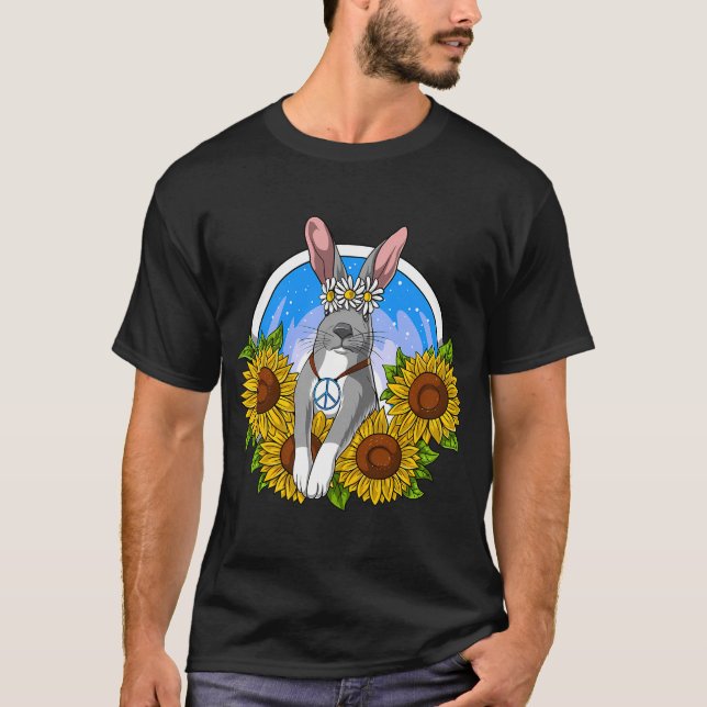 Camiseta Conejo Hippie (Anverso)