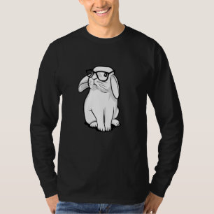 Camiseta Conejo Hipster Lindo Conejo Divertido Con Gafas Li