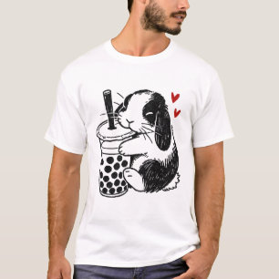 Camiseta Conejo Holland Lop ama Boby Tea Bunny y burbuja