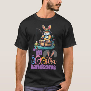 Camiseta Conejo Im Eggstra Guapo Pescando Byss Fish Pascua