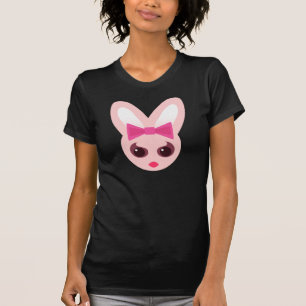 Camiseta Conejo Kawaii Sassy Lazo Rosa