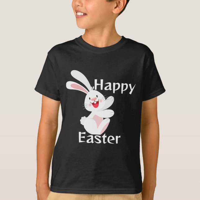 Camiseta Conejo lindo Feliz Pascua (Anverso)