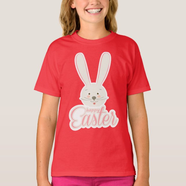 Camiseta Conejo lindo Feliz Semana Santa Cacería Fiesta Pri (Anverso)