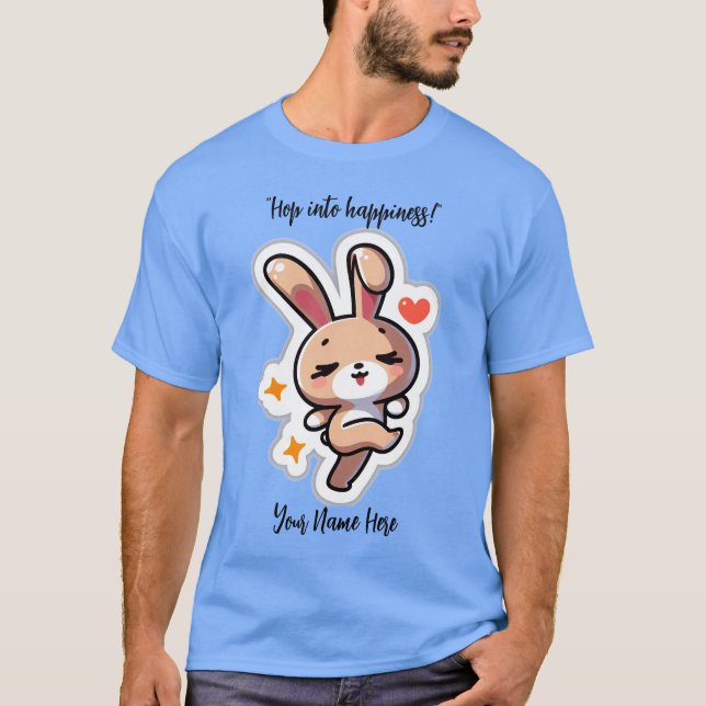 Camiseta Conejo lindo personalizado (Anverso)