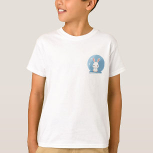 Camiseta Conejo Lunar Kawaii para Niños