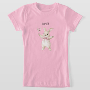 Camiseta Conejo Mariposa Rubor Rosa
