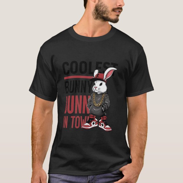 Camiseta Conejo más frío en la ciudad ropa de moda con tema (Anverso)