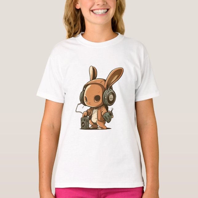 Camiseta Conejo melódico: Un viaje musical (Anverso)