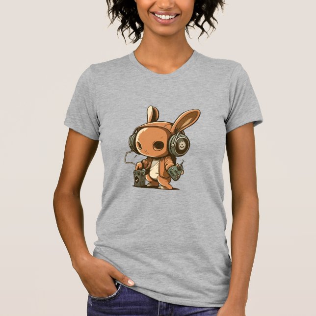 Camiseta Conejo melódico: Un viaje musical (Anverso)