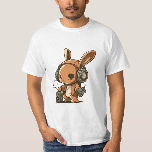 Camiseta Conejo melódico: Un viaje musical (Anverso)
