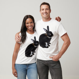Camiseta Conejo minicátrico blanco y marrón oscuro