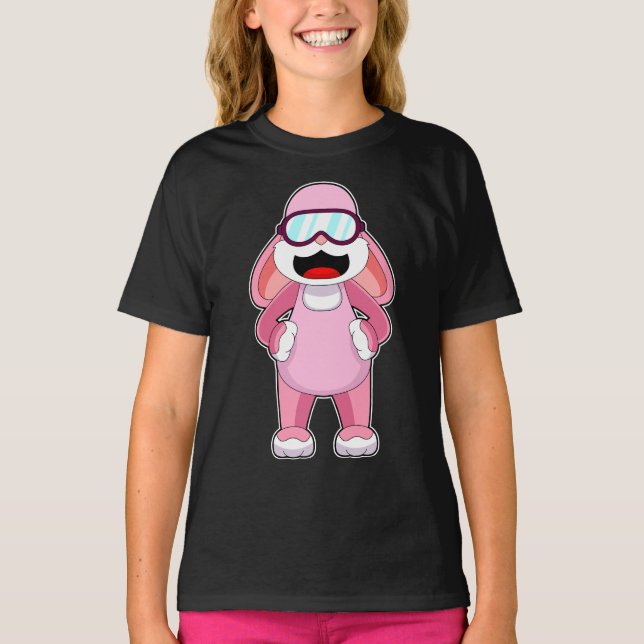 Camiseta Conejo Natación Gafas de natación (Anverso)