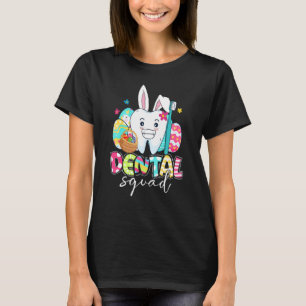 Camiseta Conejo Oídos Conejo Cubo Diente Dental Squad Feliz