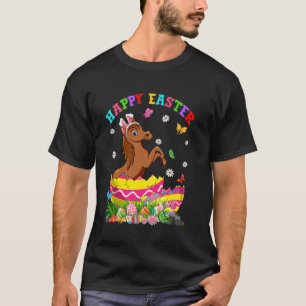 Camiseta Conejo Orejas de Caballo Lindo Huevos de Pascua Dí