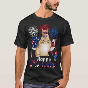 Camiseta Conejo Orgulloso de los fuegos artificiales de la
