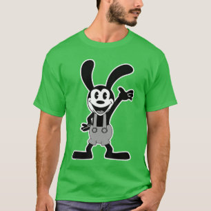 Camiseta Conejo Oswald agitando caricatura vintage antigua