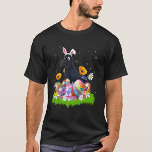 Camiseta Conejo Pascua Caza Huevo Pascua Cuervo Pájaro Orej
