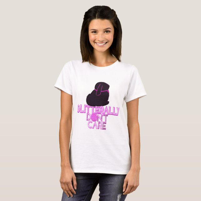 Camiseta Conejo purpurina no le importa (Anverso completo)