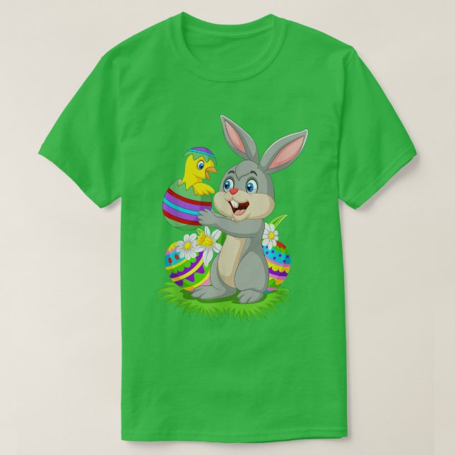 Camiseta Conejo que sostiene un bebé que silba a un niño de (Diseño del anverso)