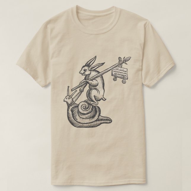 Camiseta Conejo renacentista sobre el caracol (Diseño del anverso)