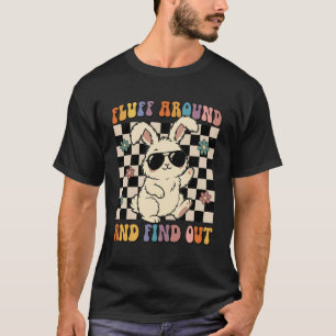 Camiseta Conejo Retro Divertido y Groovy Averigua y Diviért