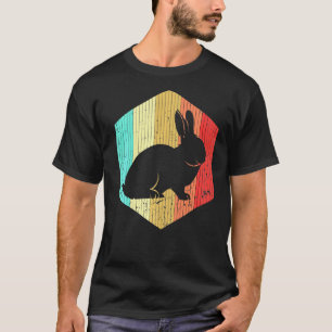 Camiseta Conejo Retro Silueta de Conejo Vintage Granja Cone
